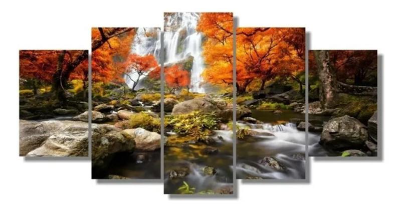 Imagem de Quadros Para Sala Floresta Paisagem Pintura"