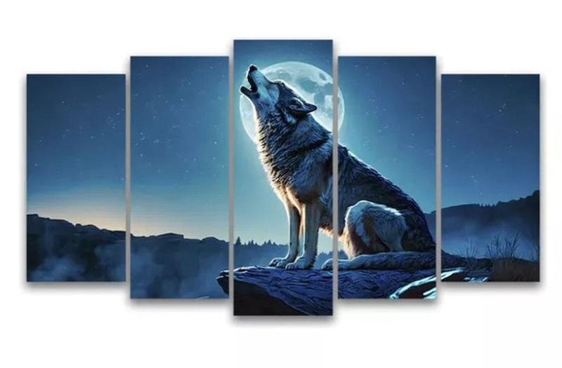 Imagem de Quadros Para Sala Lobo Solitário"