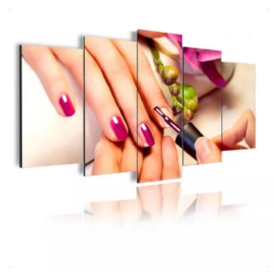 Imagem de Quadros Para Sala Manicure Flores Roxas"