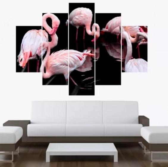 Imagem de Quadros Para Sala Passaro Flamingo"