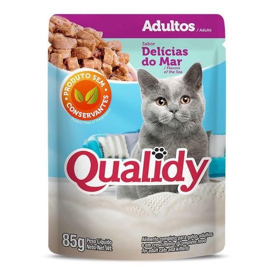 Imagem de Qualidy Sachê Gatos Adultos Sabor Delícias do Mar - PEC ADIMAX