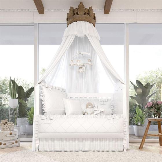 Quarto Bebê Menino Menina Branco Clássico 17Pç Grão de Gente Menor preço em Quarto Bebê Menino Menina Branco Clássico 17Pç Grão de Gente