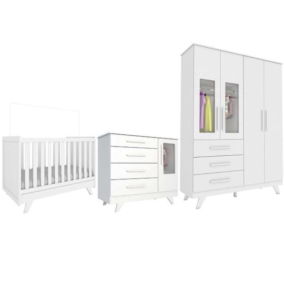 Quarto Bebê Retrô Completo com Guarda Roupa 4 Portas Janelada Berço Mini Cama Cômoda 4 Gavetas Móveis Peroba Menor preço em Quarto Bebê Retrô Completo com Guarda Roupa 4 Portas Janelada Berço Mini Cama Cômoda 4 Gavetas Móveis Peroba