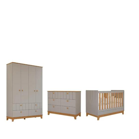 Imagem de Quarto Completo Bebe Permobili Biscoito Retro MDF 