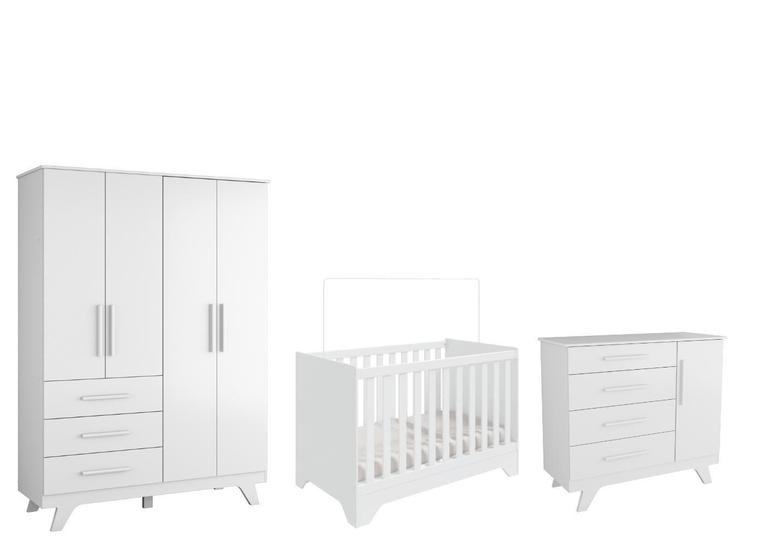 Imagem de Quarto Completo Bebê Retro Moveis Peroba Berço Popy MDF
