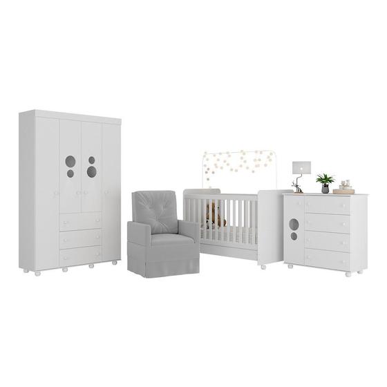 Imagem de Quarto Completo com Poltrona de Amamentação Pimpolho Multimóveis MP4067
