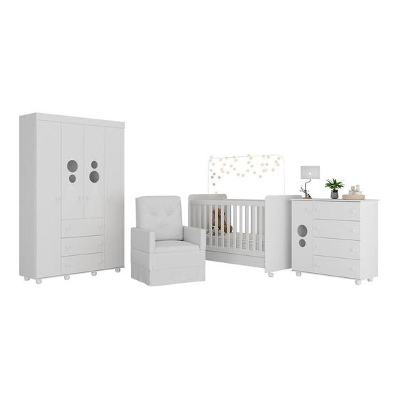 Imagem de Quarto Completo com Poltrona de Amamentação Pimpolho Multimóveis MP4073