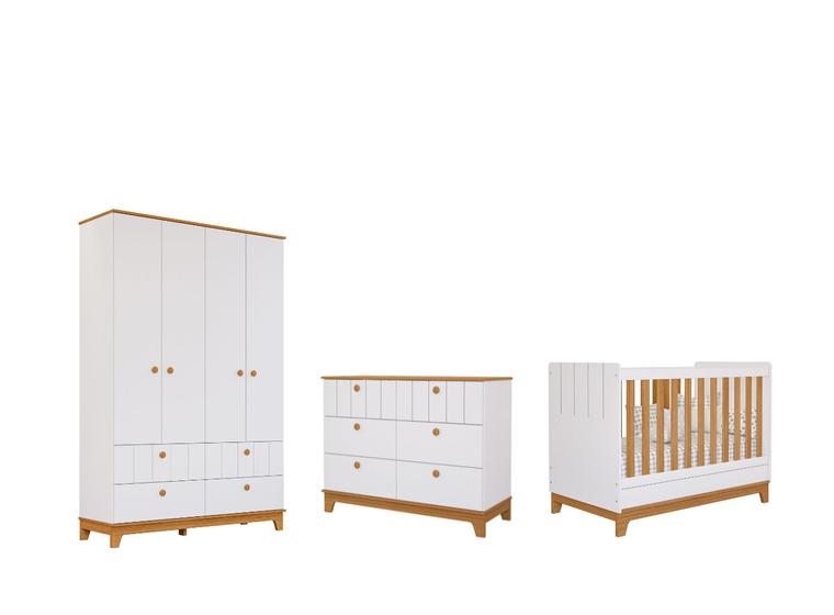 Quarto Completo Retro Bebê Permobili Biscoito MDF Menor preço em Quarto Completo Retro Bebê Permobili Biscoito MDF
