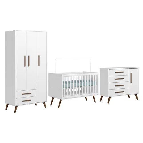 Imagem de Quarto de Bebê Ambiente Q Encanto Retrô Branco Qmovi