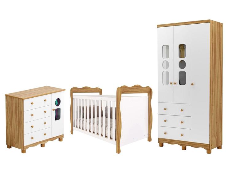 Imagem de Quarto de Bebê Completo com Guarda-roupa Berço