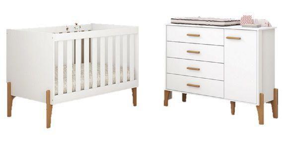 Imagem de Quarto Infantil Comoda Berço Mini Cama Iris - Moveis Estrela
