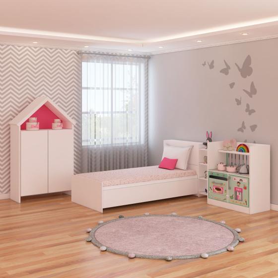 Imagem de Quarto Infantil Completo Doce Encanto 4 Portas 1 Gaveta Verde - Panorama Móveis