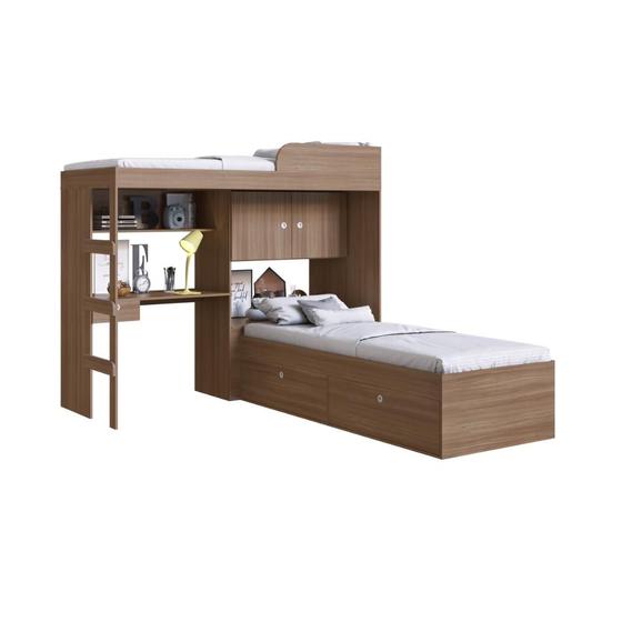 Imagem de Quarto Juvenil Com Cama Alta Lion E Cama Tokio