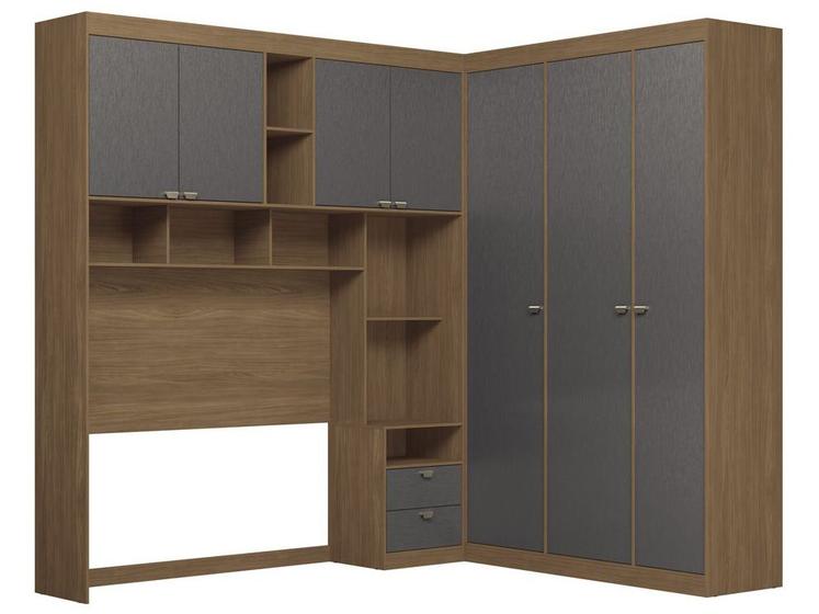 Quarto Modulado Casal 4 Peças Santos Andirá Lugano Menor preço em Quarto Modulado Casal 4 Peças Santos Andirá Lugano