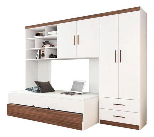 Imagem de Quarto Modulado Juvenil Com Roupeiro + Cama + Auxiliar