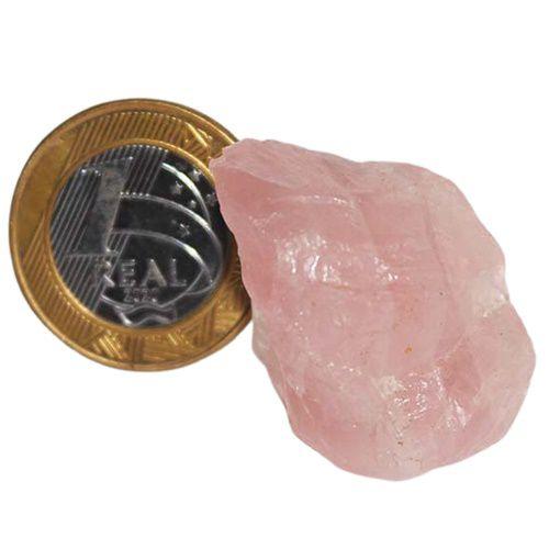 Imagem de Quartzo Rosa Extra 25 a 40mm Média 30 g Pedra Bruta Classe A