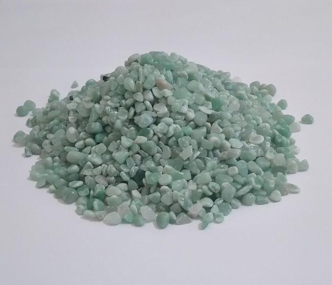 Imagem de Quartzo Verde Pedra Rolada Miúdo Pacote 500g Para Orgonite