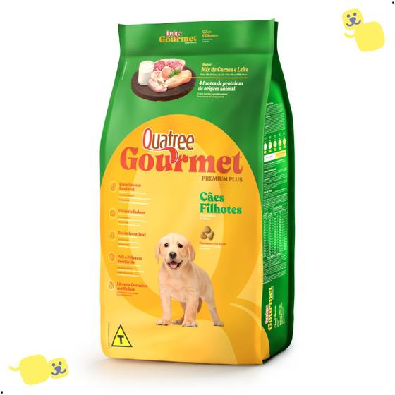 Imagem de Quatree Gourmet Cão Filhotes Raças Mix Carnes e Leite 10,1kg