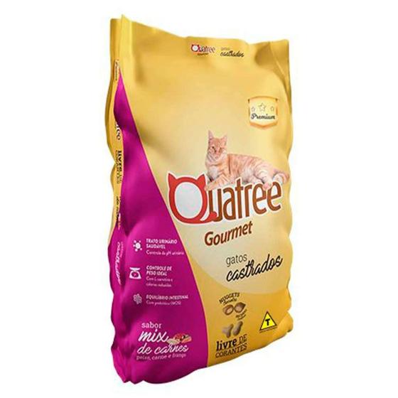 Imagem de Quatree Gourmet Gatos Castrados Sabor Mix de Carnes 20kg