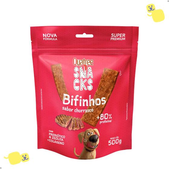 Imagem de Quatree Snacks Bifinho Cão Sabor Churrasco 500g