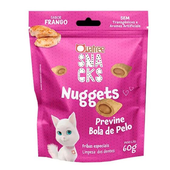 Imagem de Quatree Snacks Nuggets Gatos Bola de Pelo 60g 10 Unidades