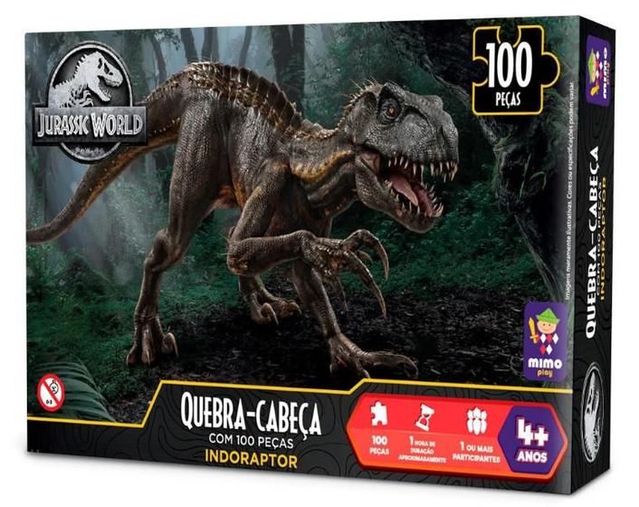 Imagem de Quebra Cabeça 100 pçs - Jurassic World - Indoraptor - Mimo