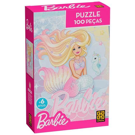 Imagem de Quebra Cabeça 100 Peças Barbie Brilhante - Grow