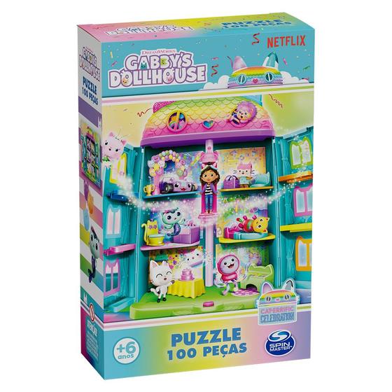 Imagem de Quebra-cabeça 100 peças Gabby's Dollhouse Brilhante