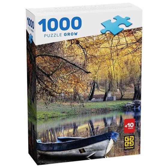 Imagem de Quebra Cabeça 1000 peças - Barco no Lago - Grow