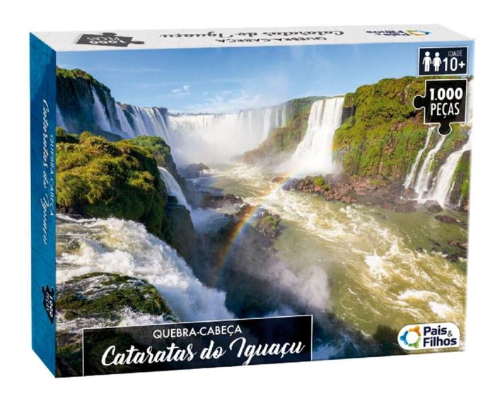 Imagem de Quebra Cabeça 1000 Peças Cataratas Do Iguaçu Difícil Adultos