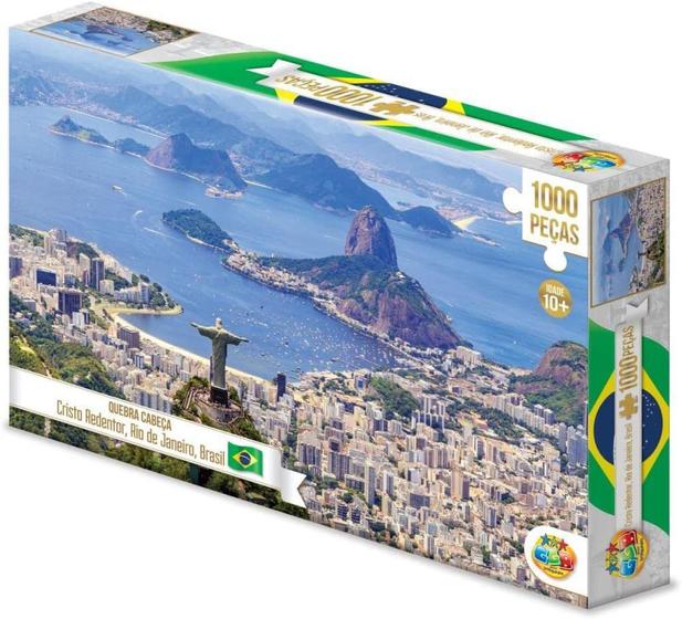 Imagem de Quebra Cabeça 1000 peças Cristo Redentor,Rio de Janeiro,Brasil - GGB Brinquedos