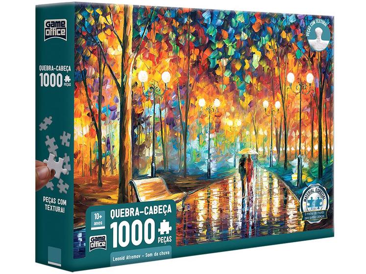 Quebra-cabeça 1000 Peças Game Office - Leonid Afremov Som da Chuva ...