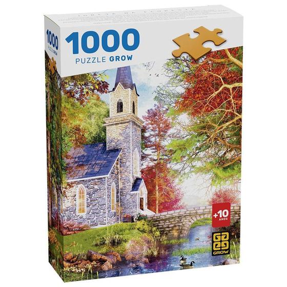 Imagem de Quebra-cabeça 1000 peças Igreja na Floresta - 50x70 cm
