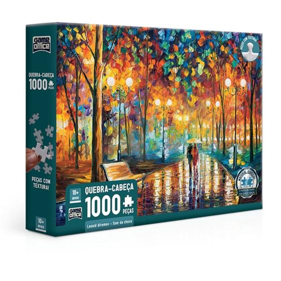 Imagem de Quebra-cabeça 1000 peças - SOM DA CHUVA - Leonid Afremov - 2963 - Game Office