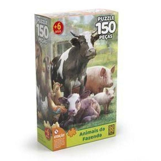 Imagem de Quebra Cabeça 150 Peças Animais Da Fazenda - Grow 03751