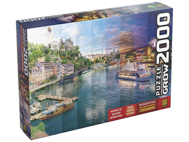 Quebra-cabeça 2000 Peças Paisagem Puzzles Adultos - Dia e Noite Grow ...