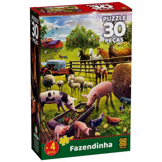 Imagem de Quebra-cabeça 30 peças Fazendinha