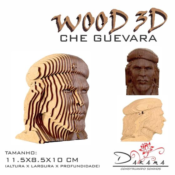 Imagem de Quebra Cabeça 3D Che Guevara Decoração Ornamento Enfeite