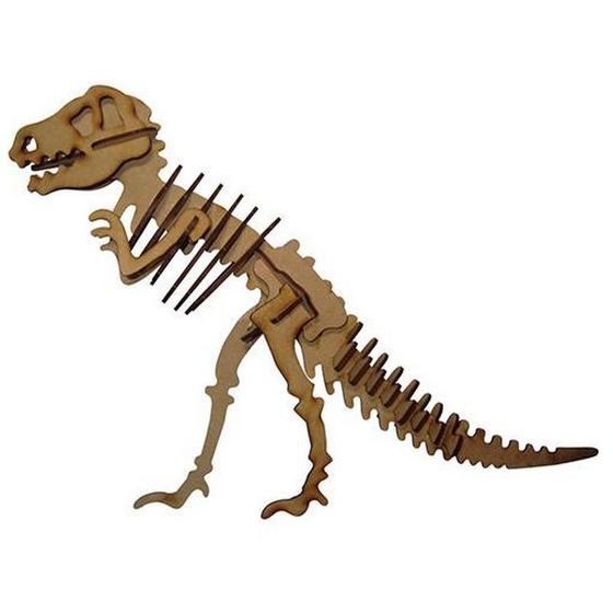 Imagem de Quebra Cabeça 3d Dinossauro Tiranossauros Rex Mdf