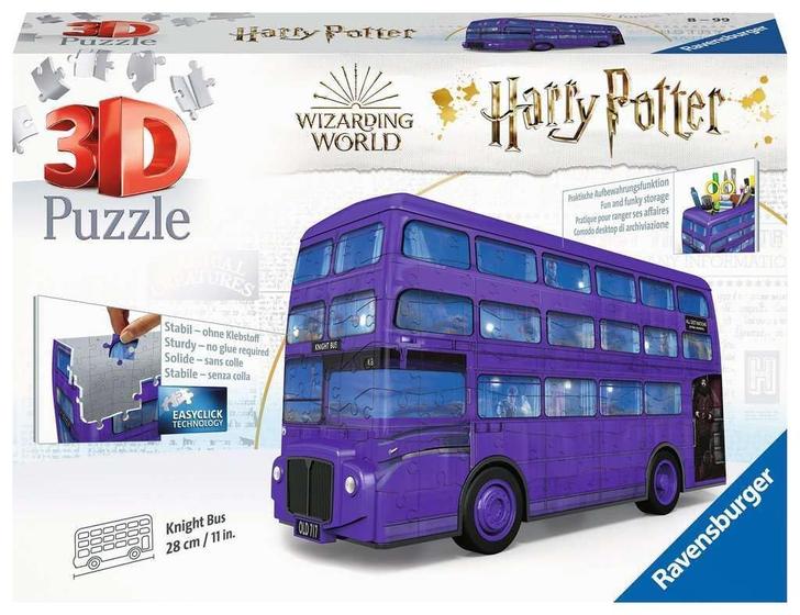 Imagem de Quebra-Cabeça 3D Ravensburger Harry Potter - Ônibus do Cavaleiro - 216 Peças (8+)