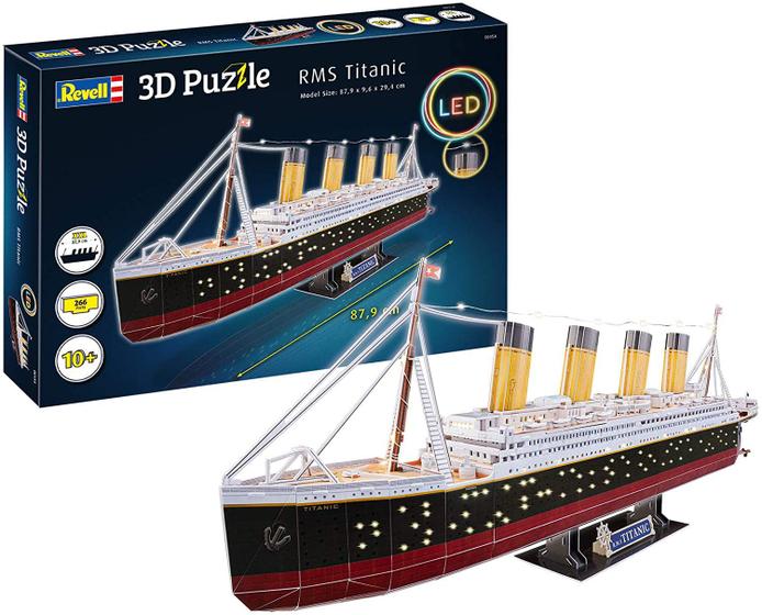 Imagem de Quebra Cabeça 3D Rms Titanic Com Led 879Mm Revell 154