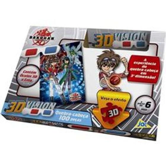 Imagem de Quebra cabeça 3d vision bakugan 100 pçs