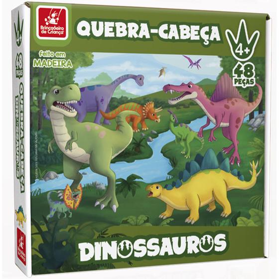 Imagem de Quebra-cabeça 48 peças dinossauro brincadeira de criança bdc