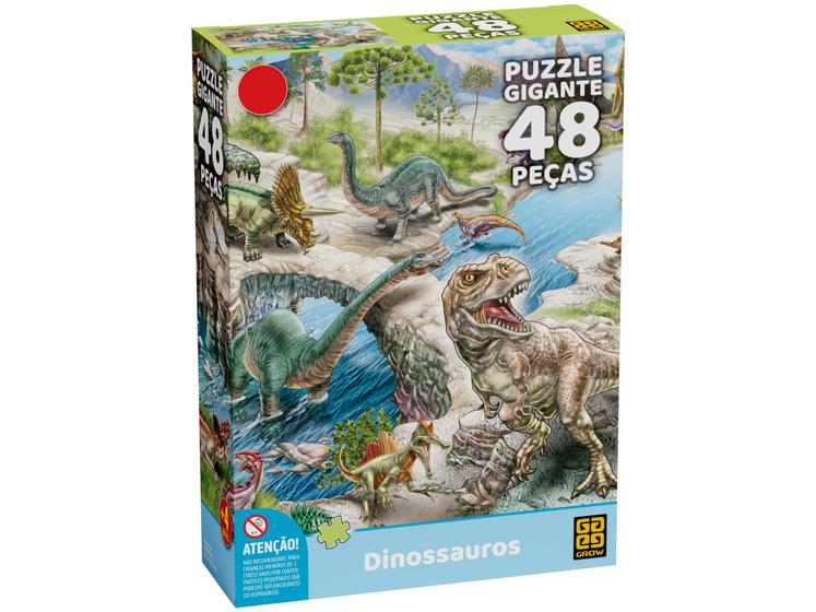 Imagem de Quebra-cabeça 48 Peças Puzzle Gigante Dinossauros