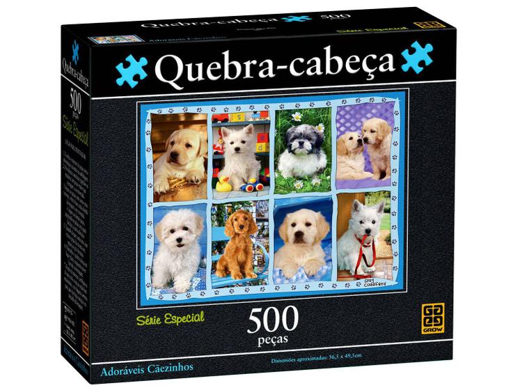 Imagem de Quebra-Cabeça 500 Peças Adoráveis Cãezinhos