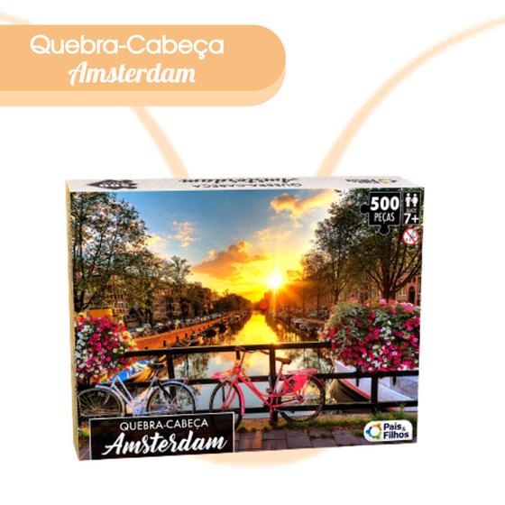Quebra-Cabeça 500 Peças Amsterdam Holanda Puzzle Pai e Filho - Pais ...