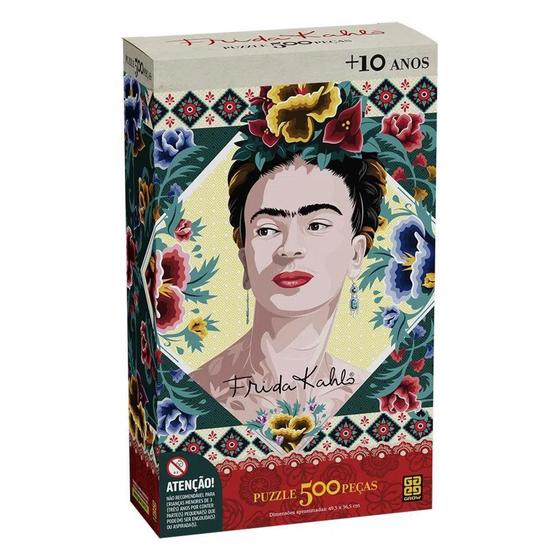 Imagem de Quebra-Cabeça 500 Peças Frida Kahlo - Grow