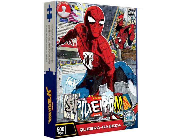 Imagem de Quebra-cabeça 500 Peças Game-Office - Homem Aranha Toyster