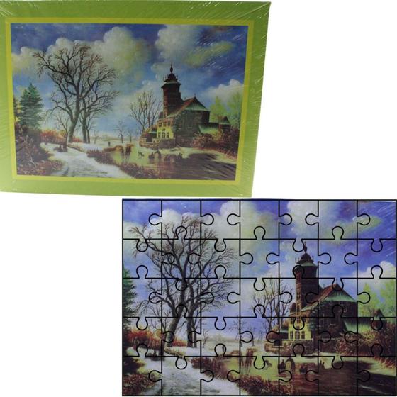 Imagem de Quebra-Cabeça 500 Peças Jogsaw Puzzle Casa,Pessoas Brincando