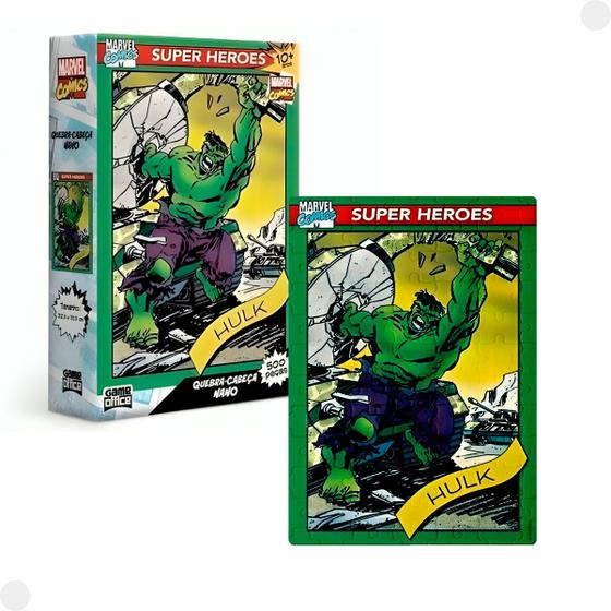 Imagem de Quebra-Cabeça 500 Peças Nano Comics Hulk Marvel 002957 - Toyster